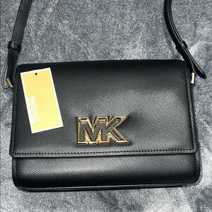 Michael Kors Black and Gold Crossbody Bag